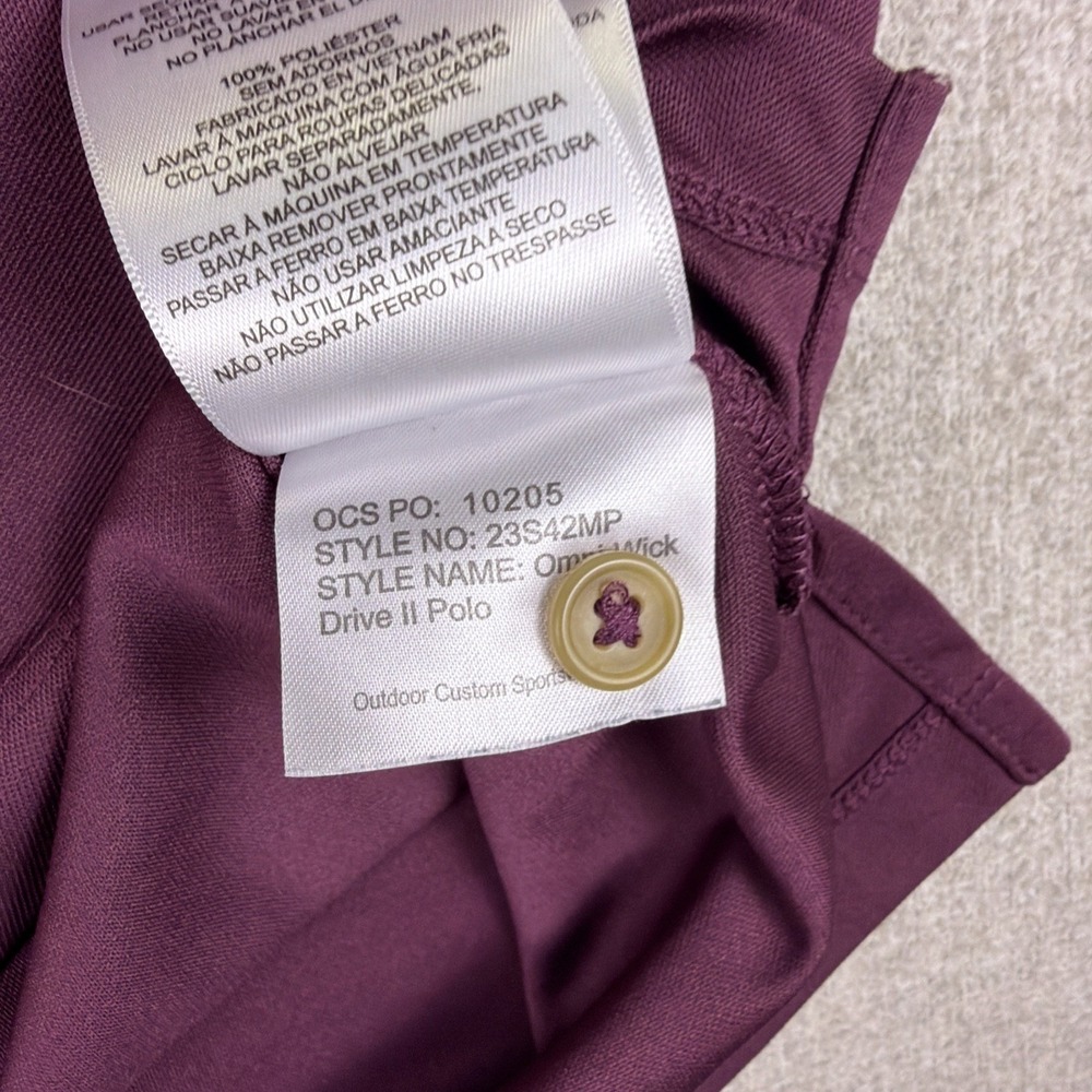 Columbia Golf Polo Men Sz 2XL/2TG Maroon Phillies Spring Training Performance - Picture 10 of 11